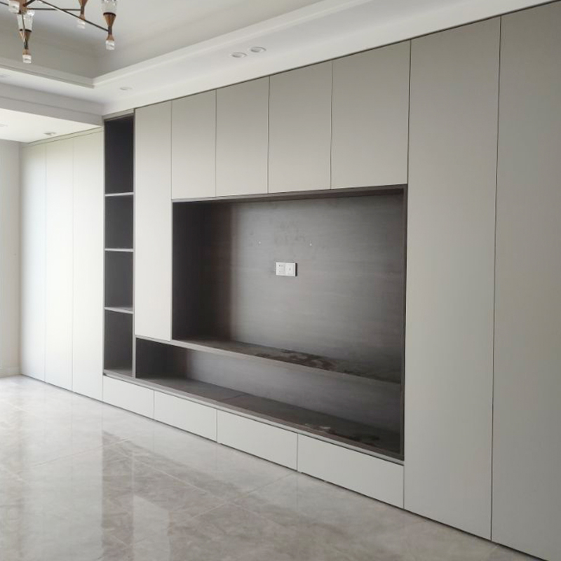 全屋定制滿墻電視柜收納現(xiàn)代簡約入戶大容量儲物電視柜